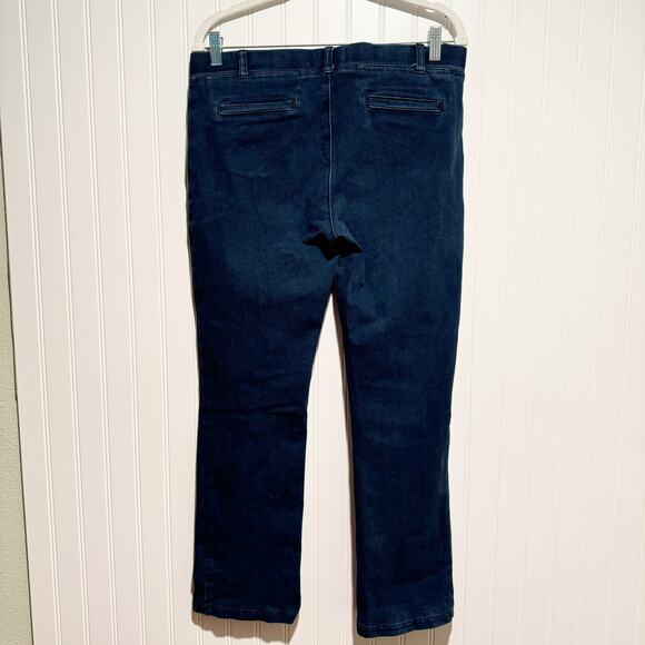 Betabrand Pull On Denim Jeans Straight Leg Size Large Petite - Picture 4 of 5